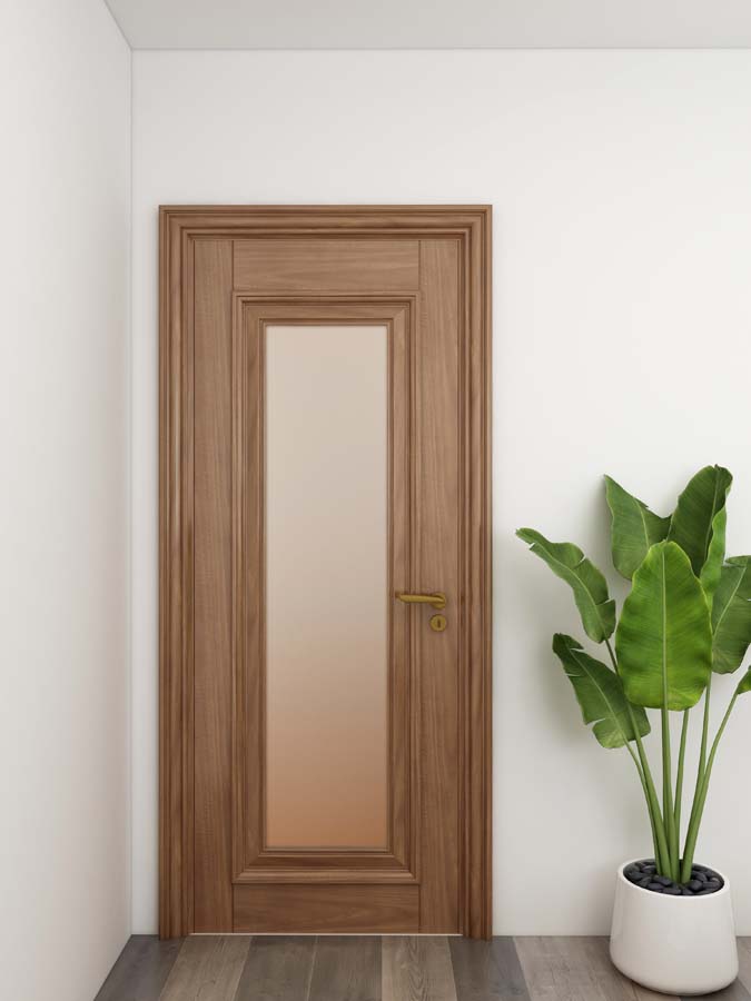 Splicing single opening glass door